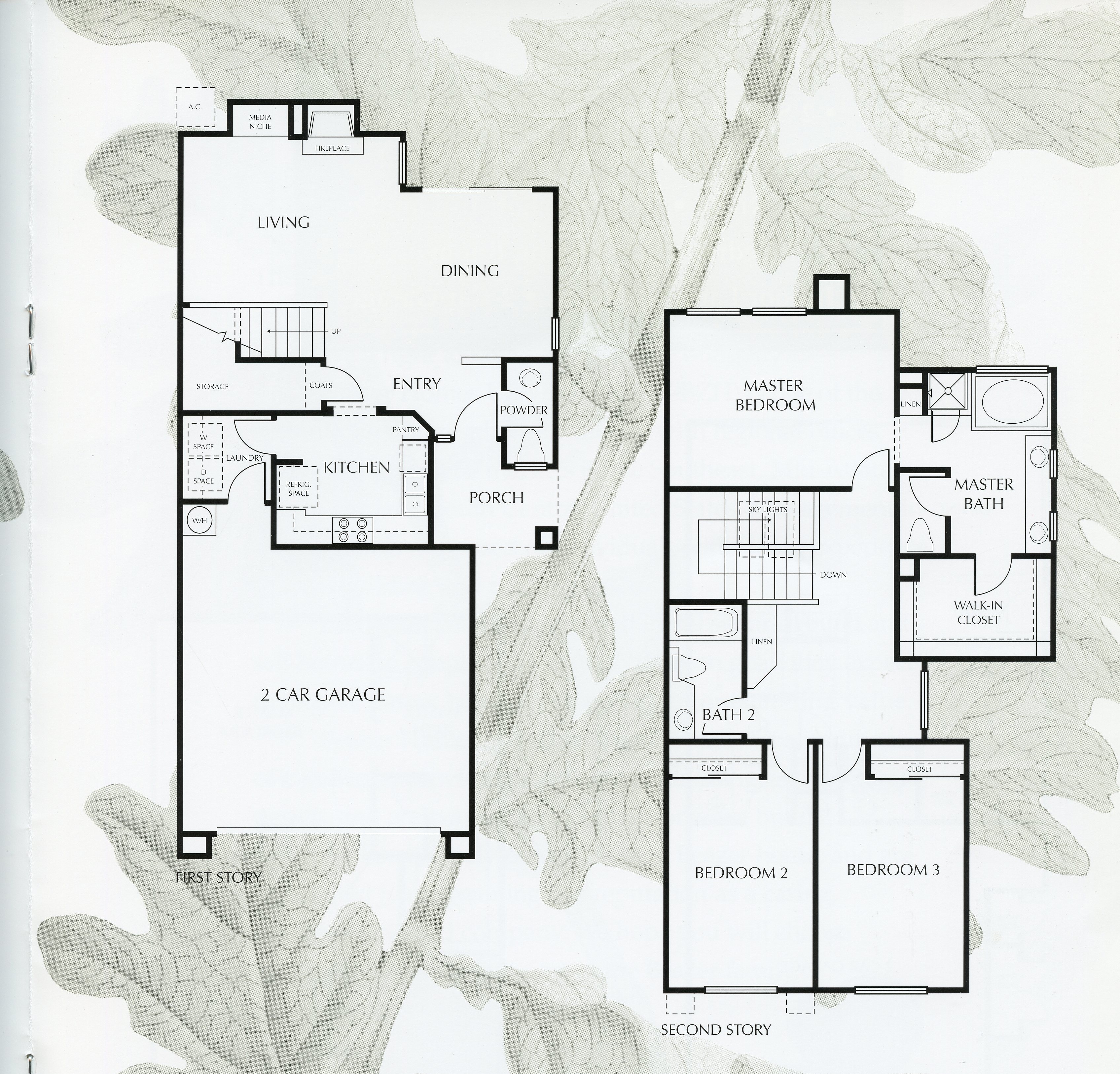 Mayberry floor plan — 1,684 sqft, 3 bed / 2.5 bath, 2 story